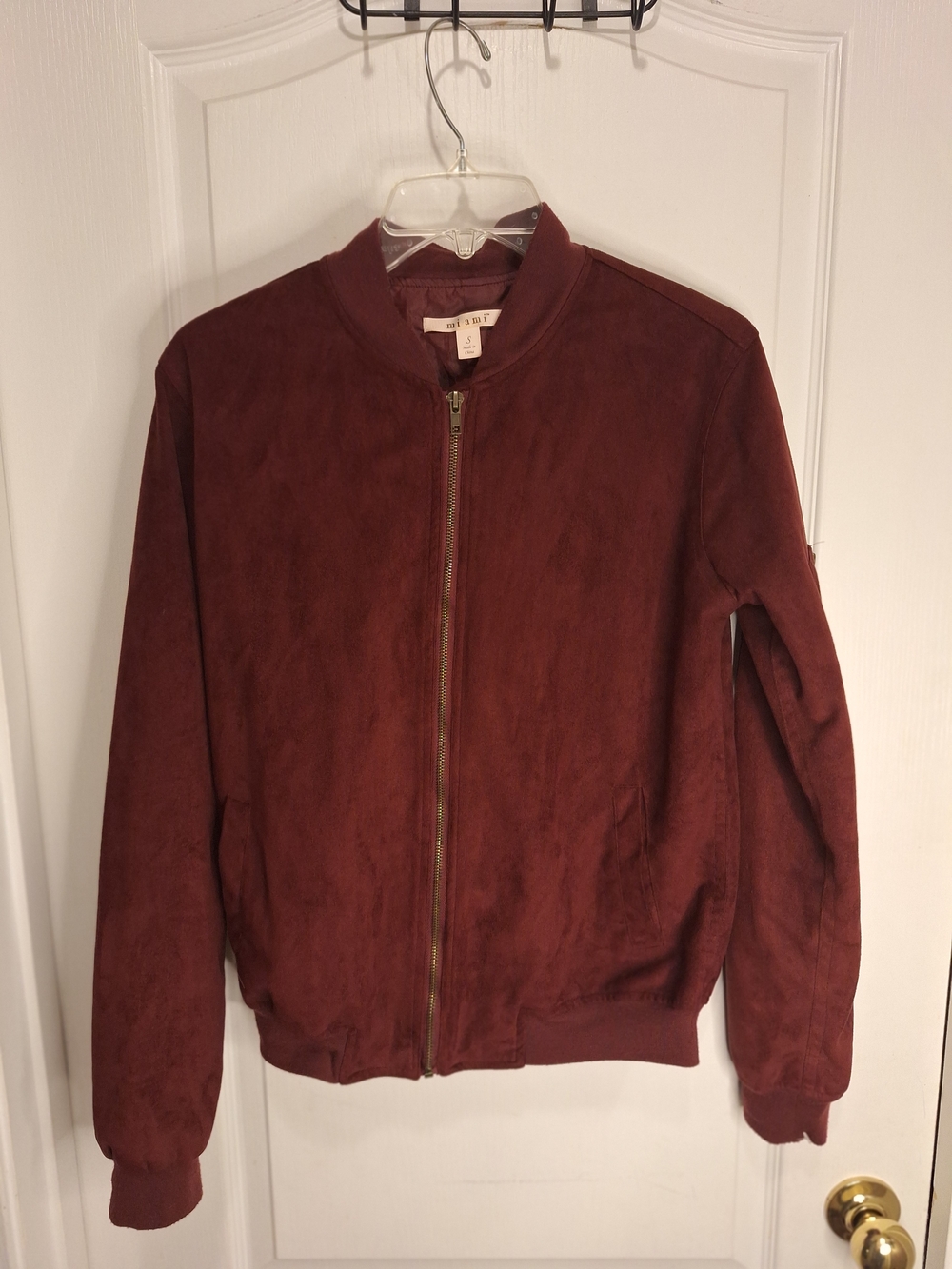 Mi ami / SMALL / Burgundy Bomber Jacket